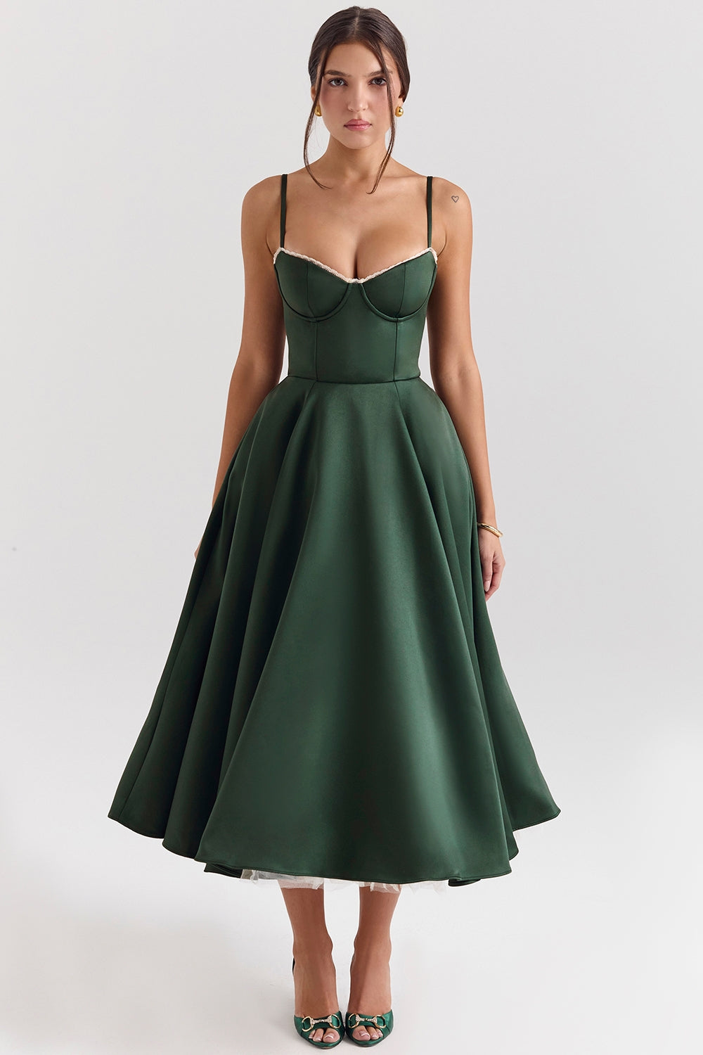 Éliane – Duchess Satin Midi Gown
