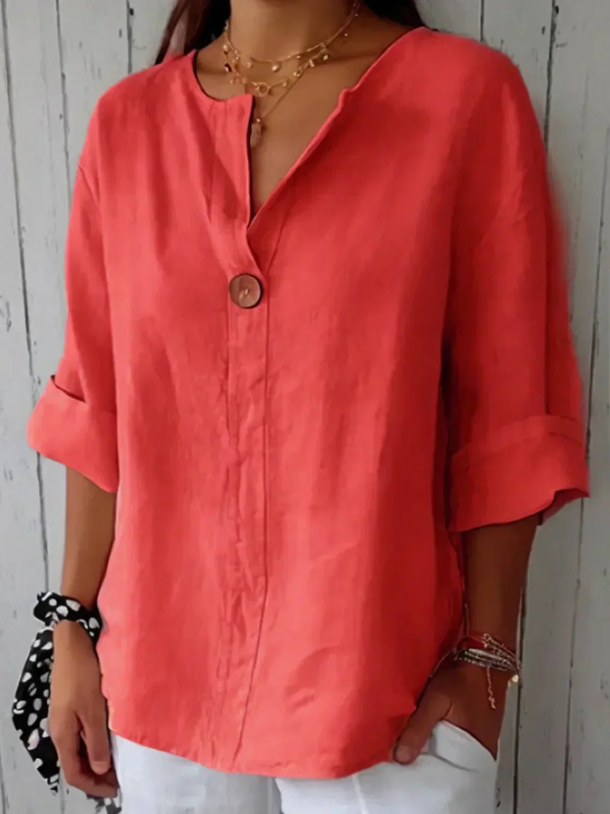 Lexa™ | Relaxed V-Neck Blouse