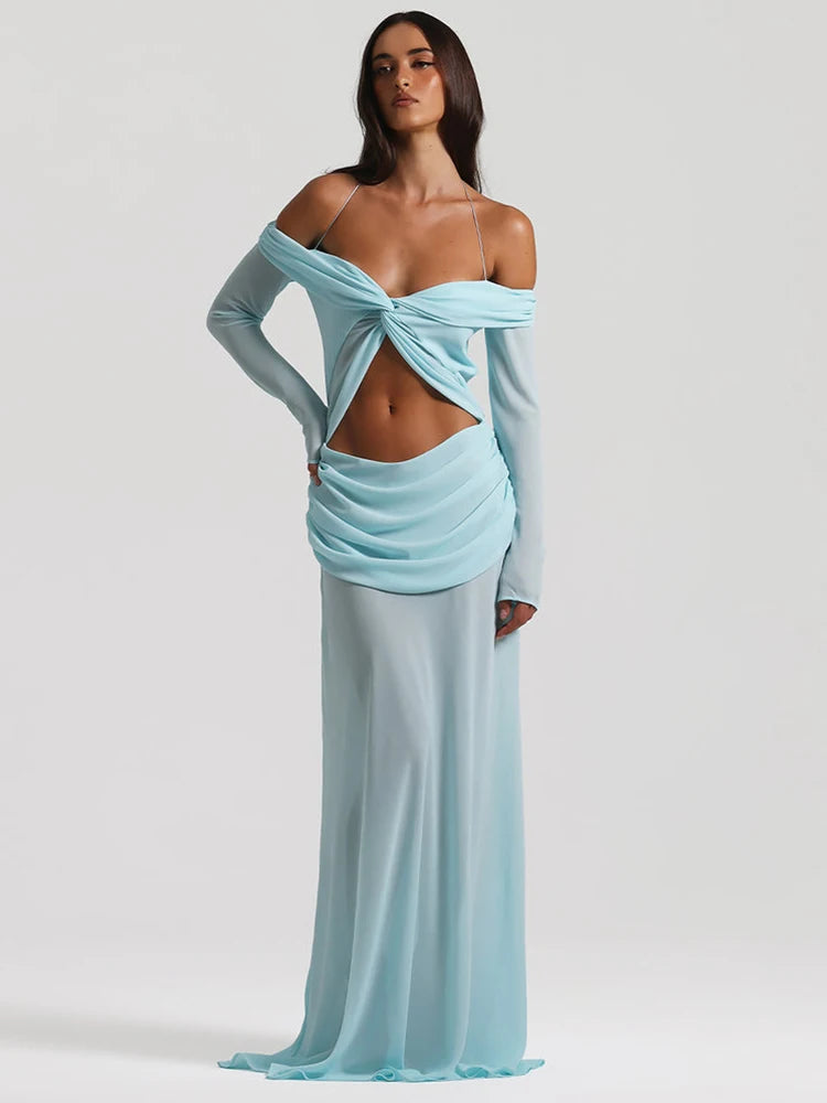 Élina – Off-Shoulder Bias Gown