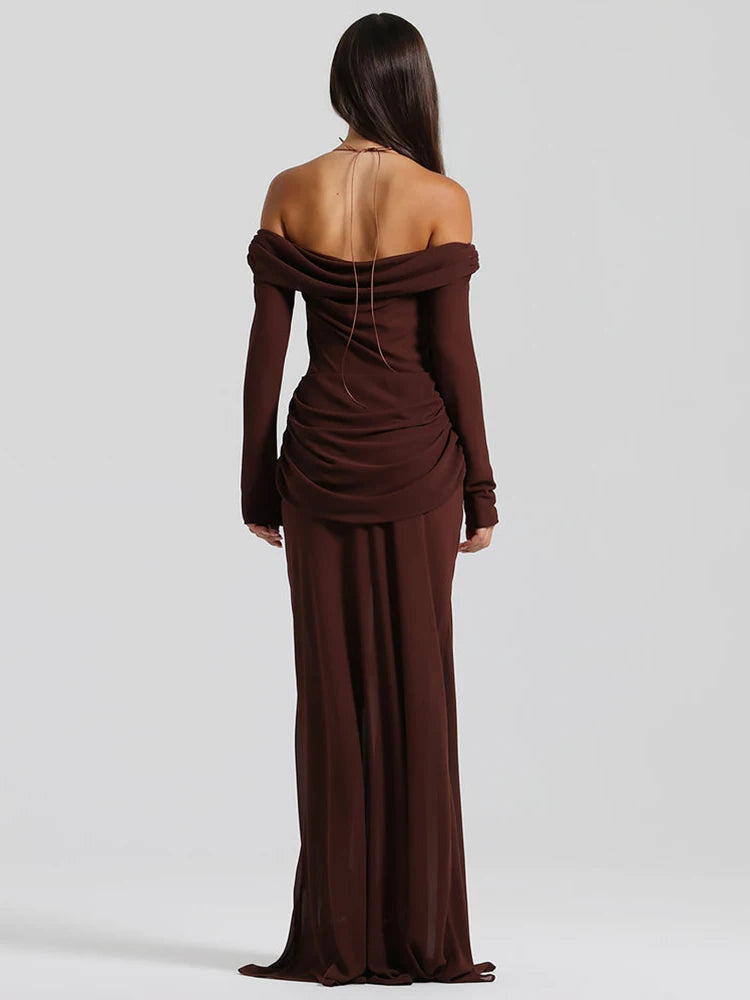 Élina – Off-Shoulder Bias Gown