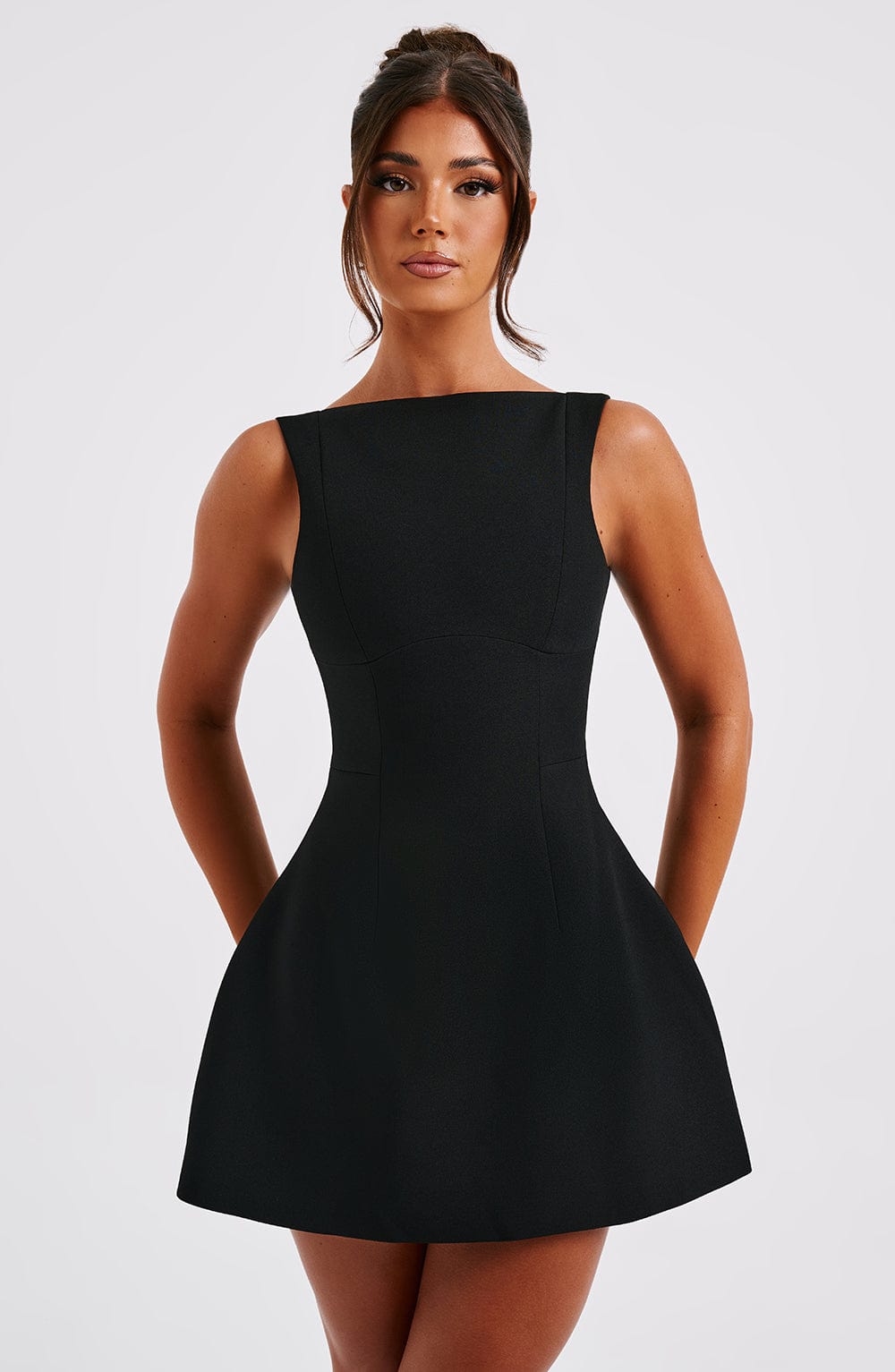 Élyne – High Neck Bubble Mini Dress