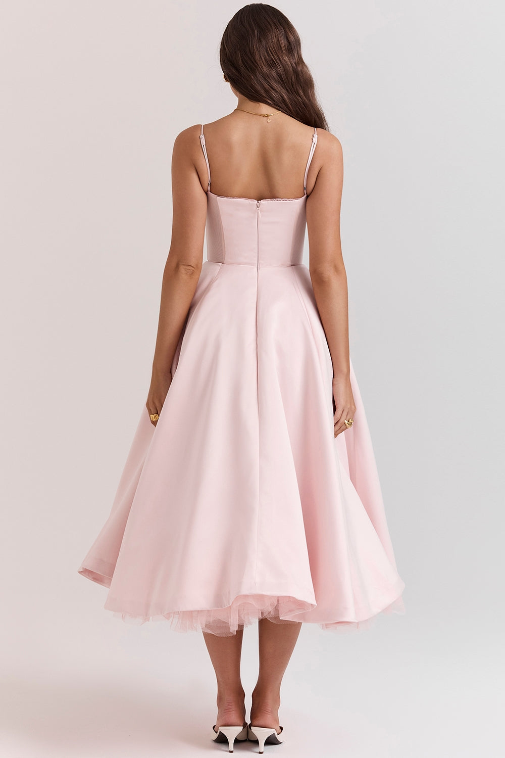 Éliane – Duchess Satin Midi Gown