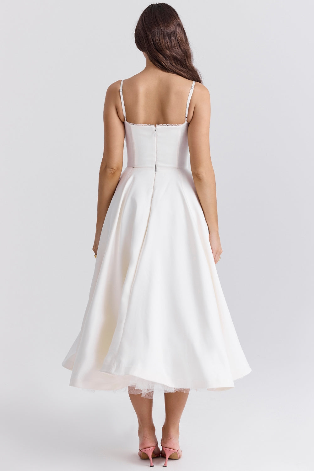 Éliane – Duchess Satin Midi Gown