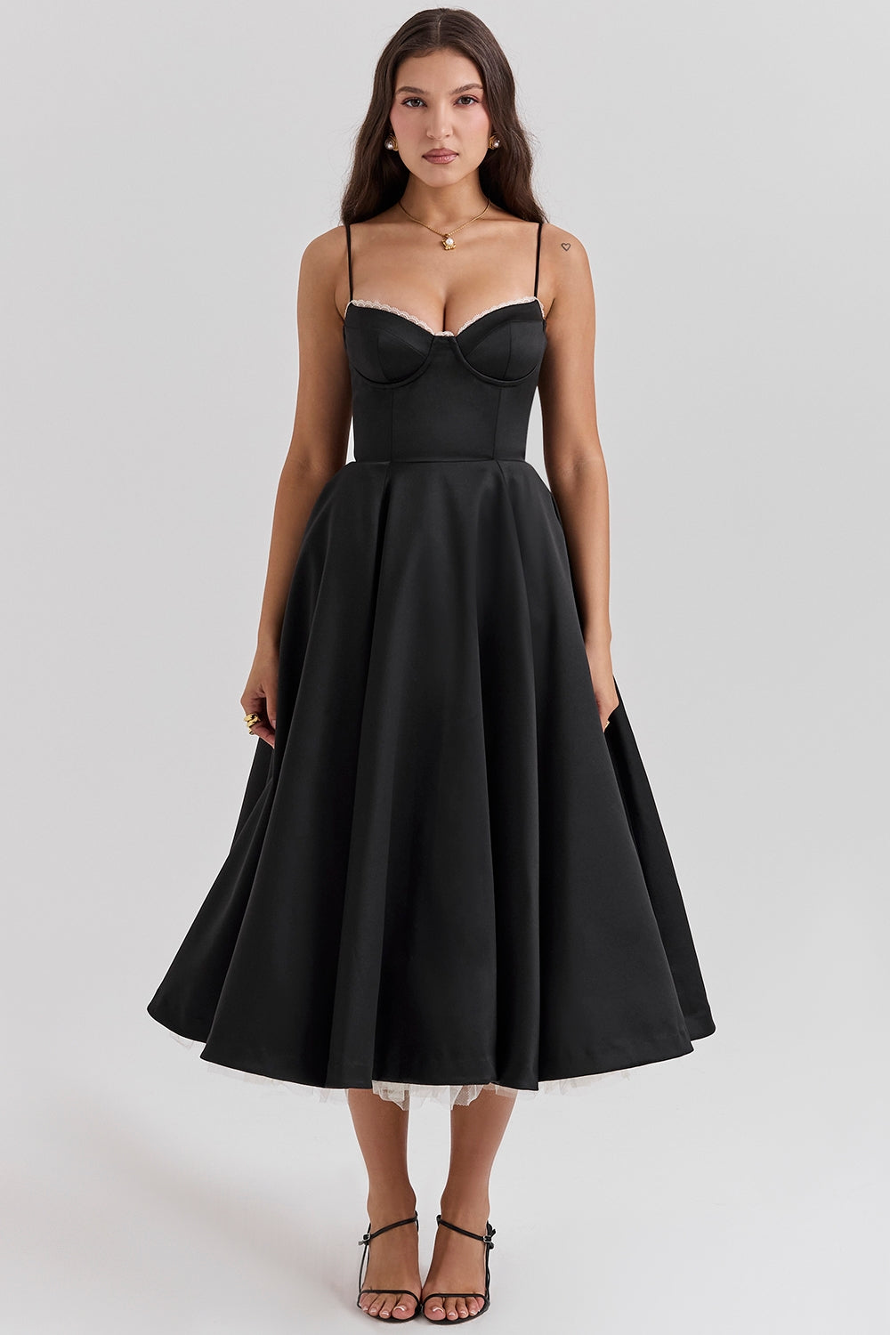 Éliane – Duchess Satin Midi Gown