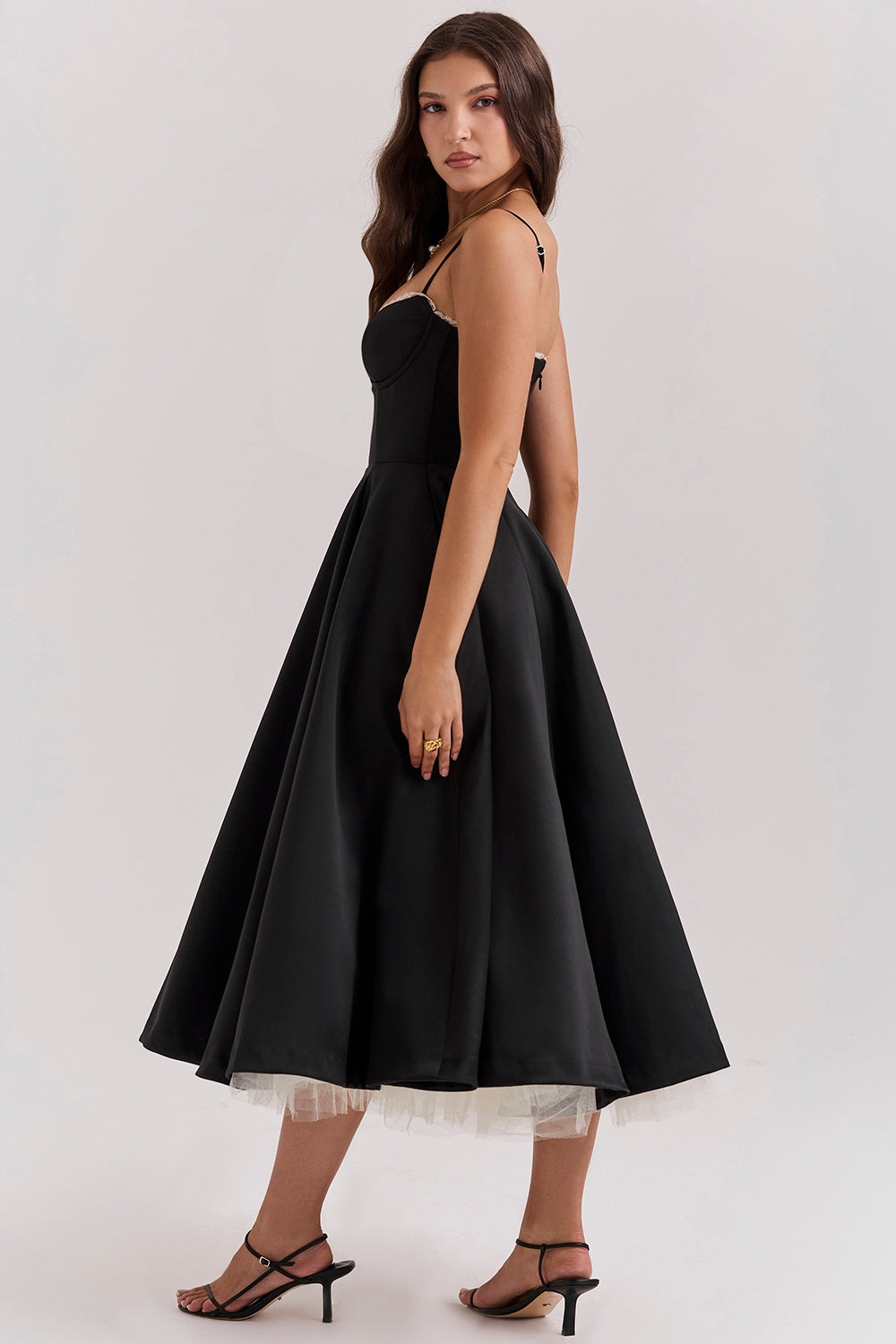 Éliane – Duchess Satin Midi Gown