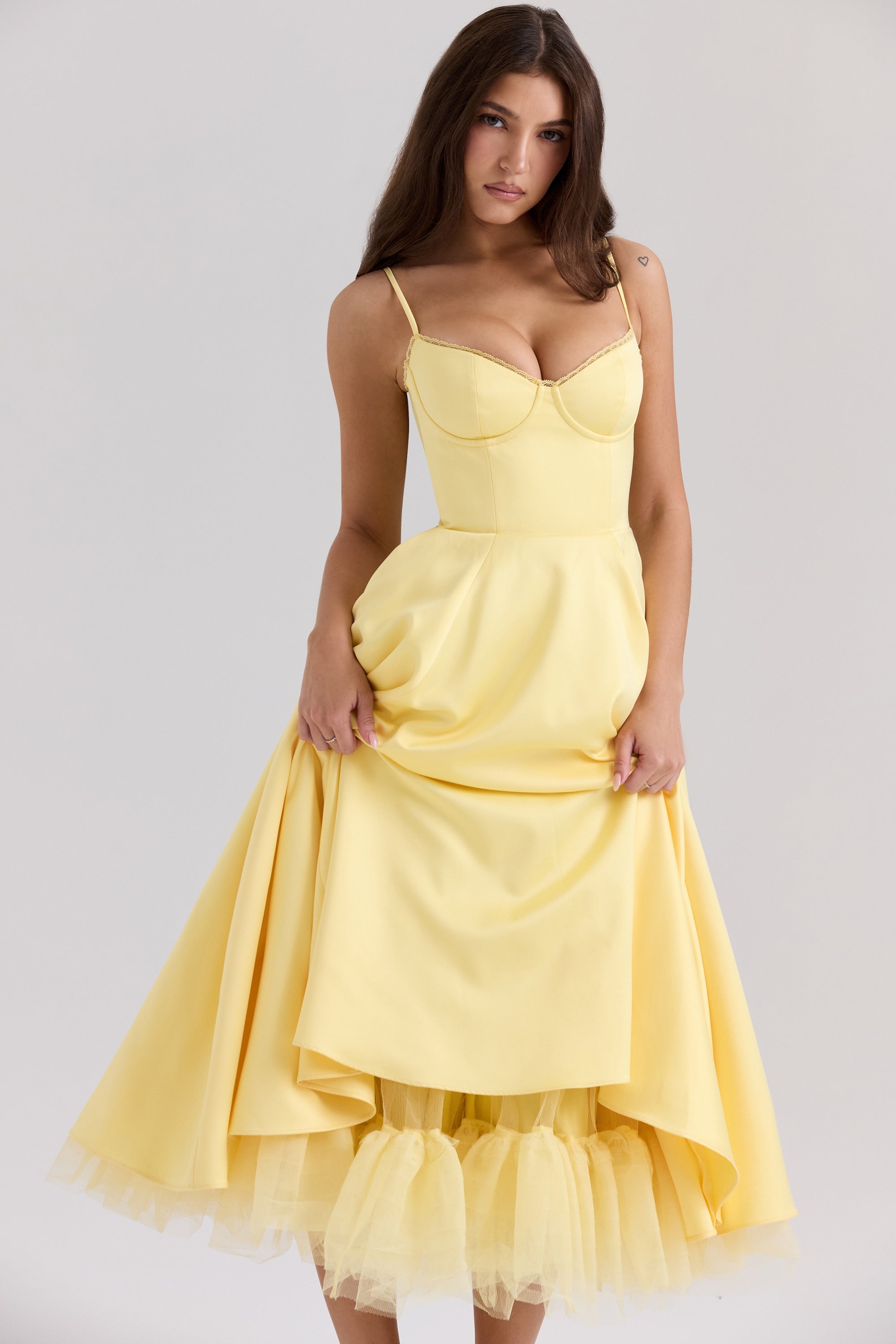 Éliane – Duchess Satin Midi Gown