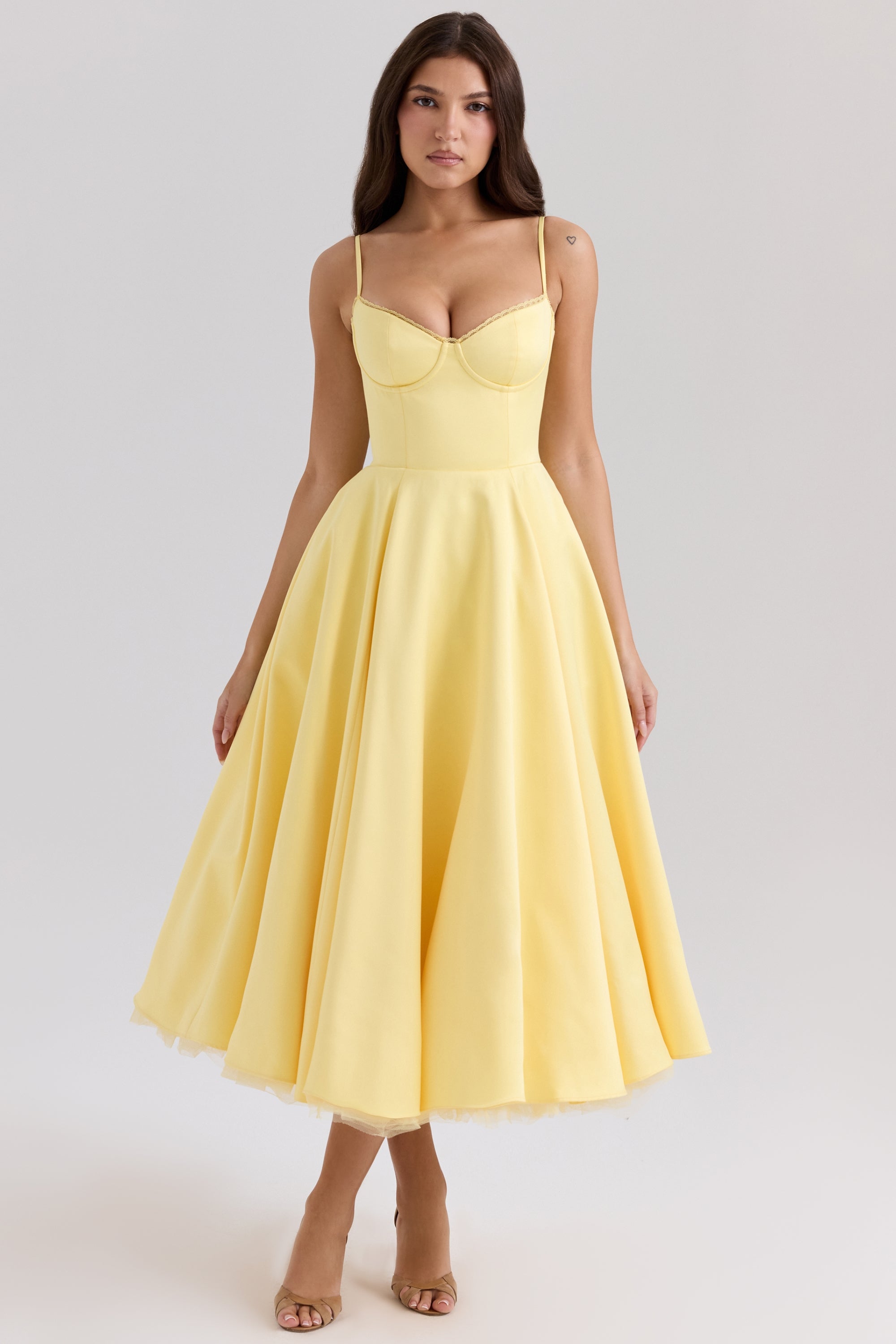 Éliane – Duchess Satin Midi Gown