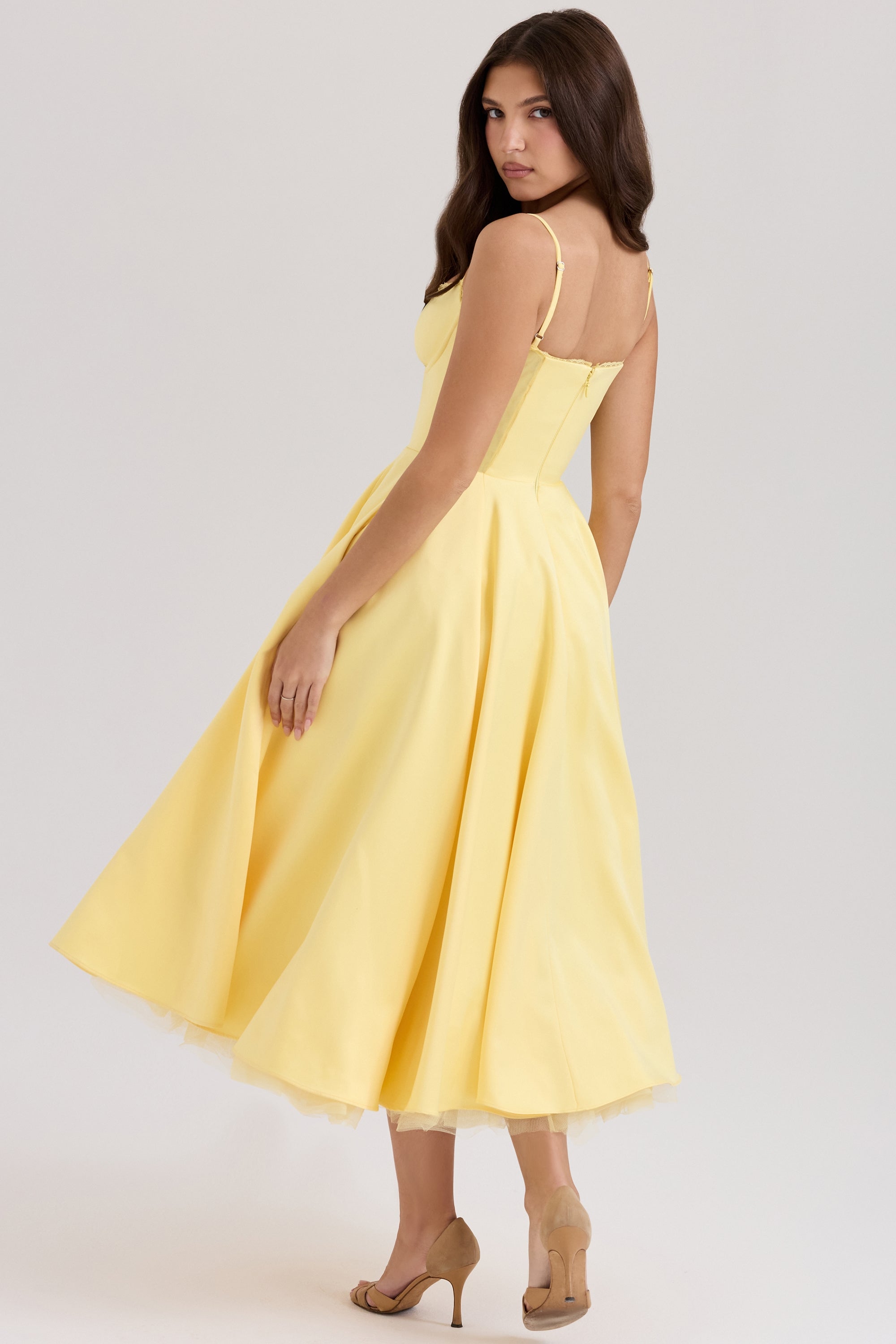 Éliane – Duchess Satin Midi Gown