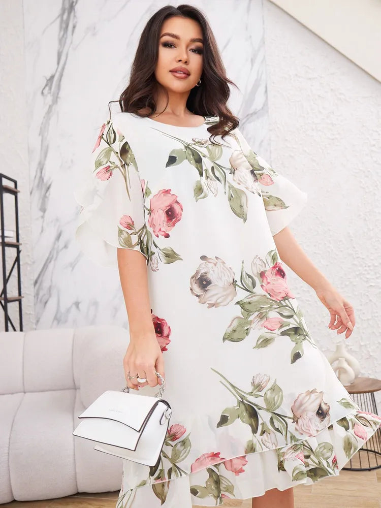 FloraMuse  – Blush Breeze Petal Dress